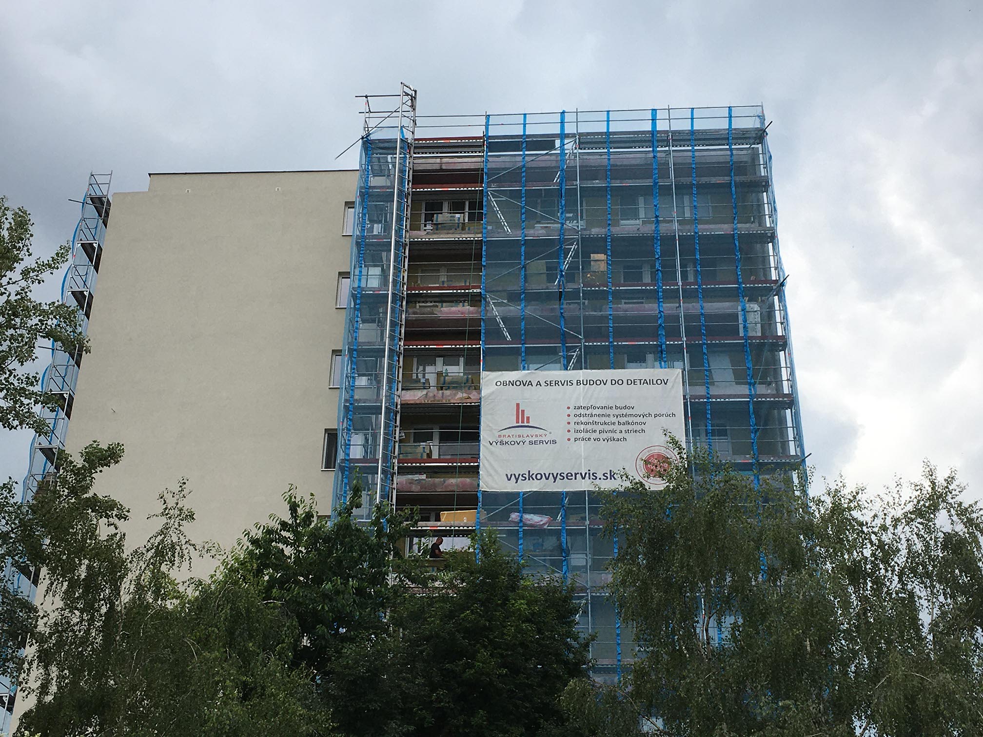 Bajkálska 18, obnova budovy